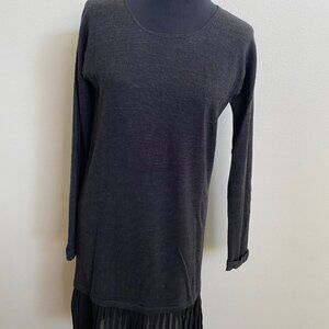 Wrap London, Merino Long Sleeved Sweater Dress, Ruffle Bottom